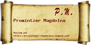 Promintzer Magdolna névjegykártya